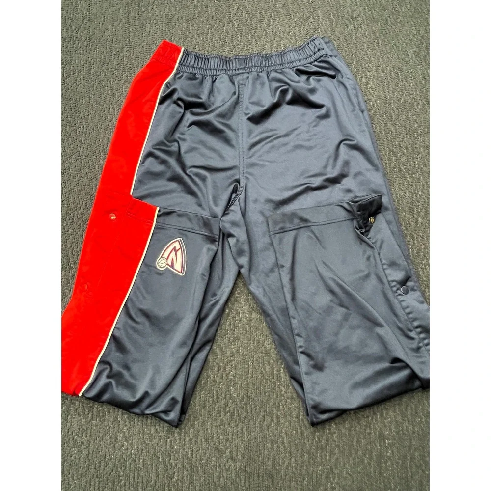 Nike Team NBA New Jersey Nets Tearaway‎ Pants Mens Large Navy Blue Red Vintage